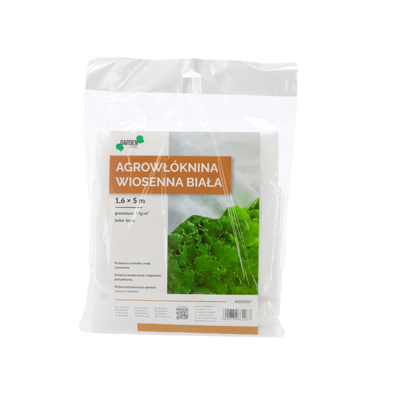 AGROWŁÓKNINA 1.6 x 5 M WIOSENNA BIAŁA 17g *2067
