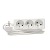 EXTENSION CORD POWER STRIP 3 SOCKETS 1.5M WHITE