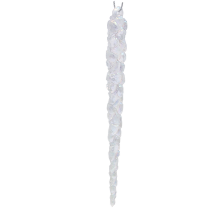 CHRISTMAS TREE DECORATION ICICLE OPALESCENT 13 CM