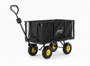 WÓZEK OGRODOWY DWUFUNKCYJNY XL - CZARNY Z PLANDEKĄ