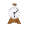 1L GLASS BRREL ON A WOODEN STAND