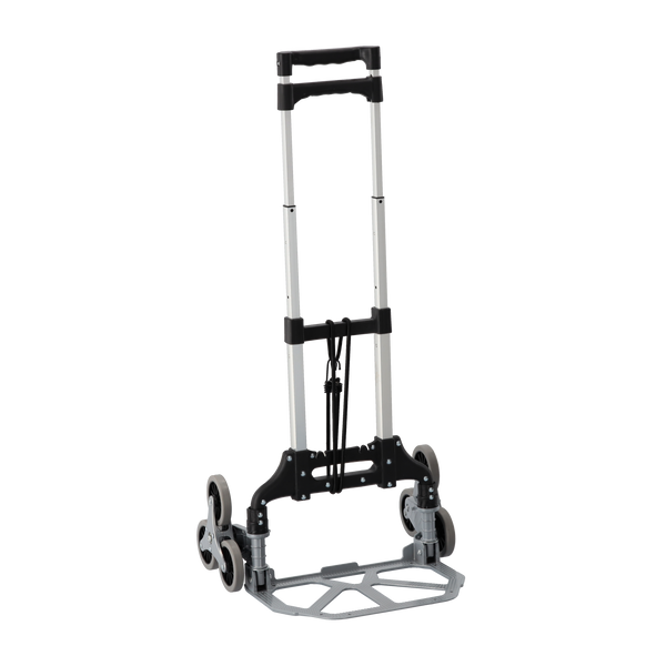WÓZEK SCHODOWY TRÓJKOŁOWY SKŁADANY ALUMINIOWY 47,5 x 47,5 x 100 CM UDŹWIG: 35 KG / 70 KG 
