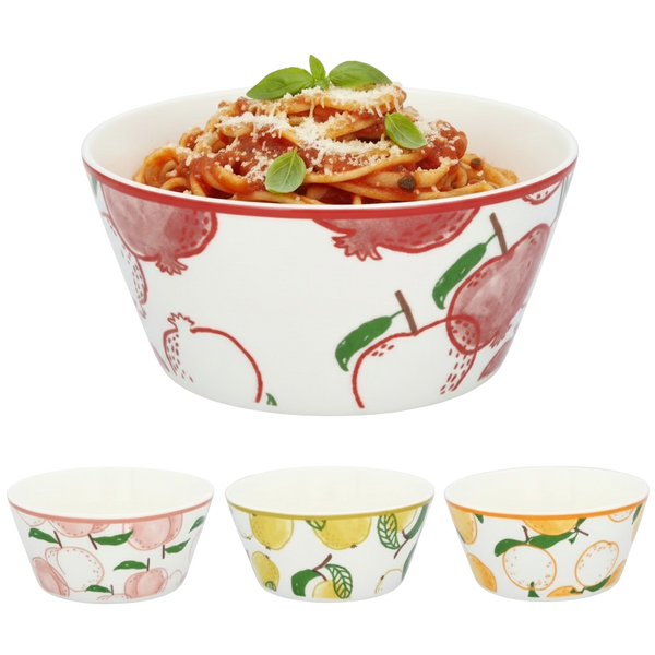 PORCELAIN BOWL 500ML FRUITS OPAK=6PCS