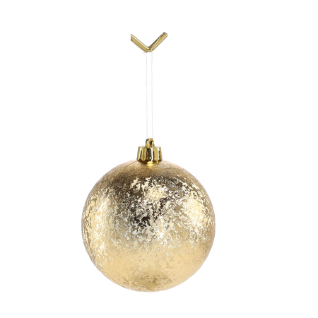 SET OF 20 BAUBLES 8 CM RED/GOLD/SILVER