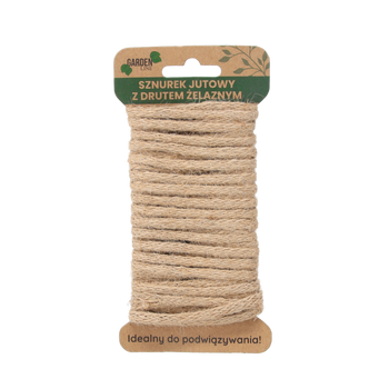 SZNUREK JUTOWY DO PODWIĄZYWANIA 2,5 MM x 5 M Z DRUTEM ŻELAZNYM *4465