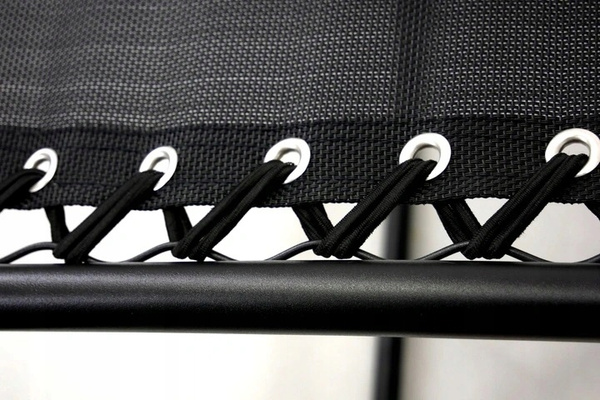 FOLDING GARDEN SUN LOUNGER WITH BASE, POCKET AND HEADREST BLACK