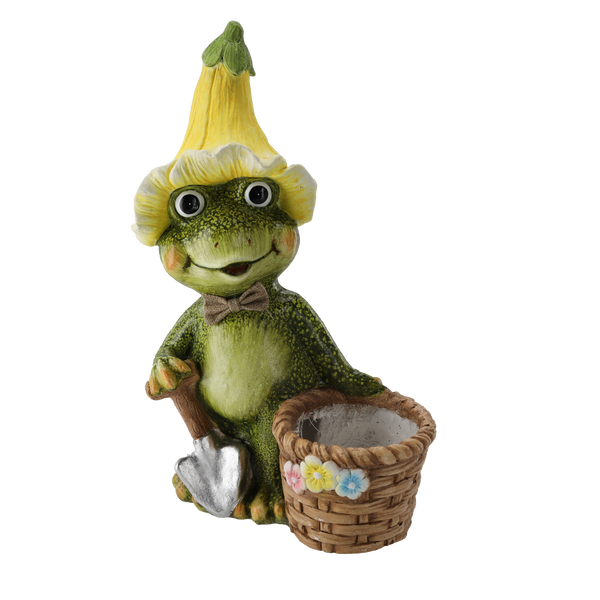 DONICZKA OGRODOWA - ŻABA Z KOSZYKIEM 28,5 x 17,5 x 43 CM *7157