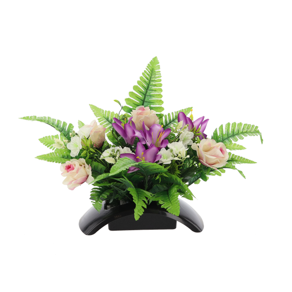 KOMBINACE CH-31 (ŠÍŘ. 55 CM, VÝŠ. 40 CM) RŮŽE S LILIÍ MIX BARVY