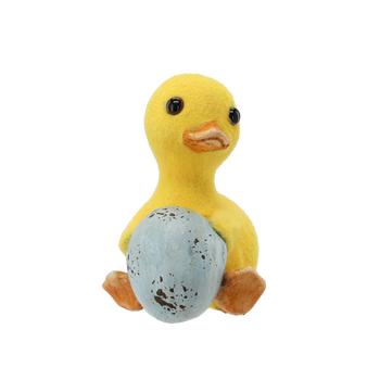 FIGURKA WIELKANOCNA - KACZUSZKA Z JAJKIEM 9,5 x 7 x 10 cm opak=8szt *9712
