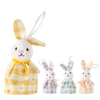 EASTER DECORATION - HANGING 8 x 4 x 11 CM BUNNY MIX 4 DESIGNS pack=12pcs
