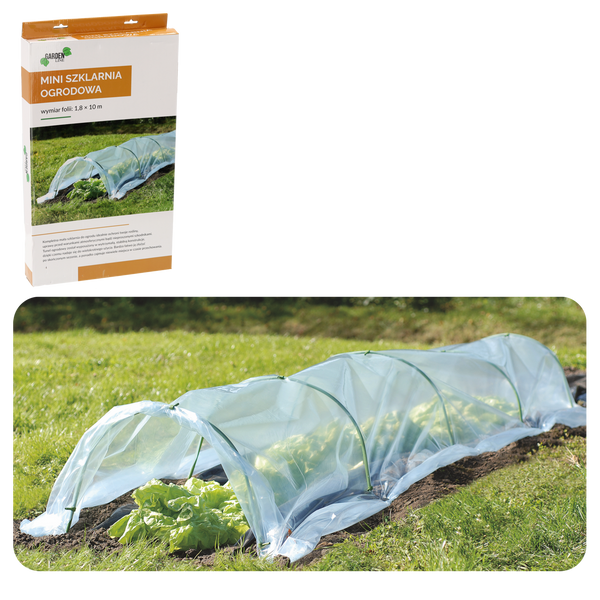 MINI SZKLARNIA OGRODOWA WYM. FOLII 1,8 x 10 M *5917