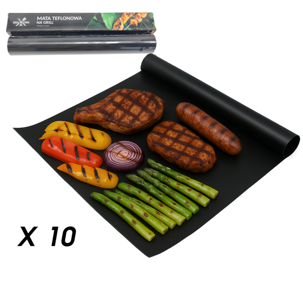 KPL.10 MAT TEFLONOWYCH DO PIECZENIA NA GRILLU 40 CM X 33 CM