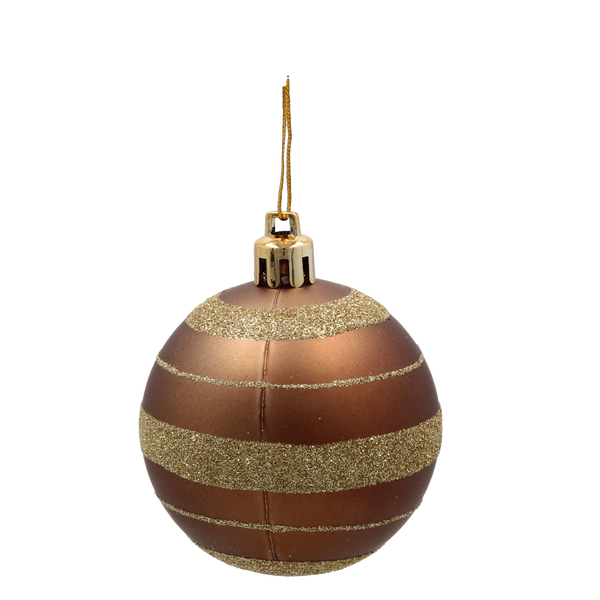 Set de 20 decorațiuni de Crăciun bronz / burgund *5300