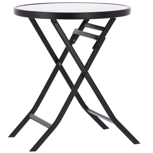 FOLDING ROUND TABLE 60 x 70 CM BLACK