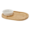 SET PENTRU SERVIRE APERITIVE - PLATOU OVALĂ CU BOL 28 X 21 X 4 CM *6521