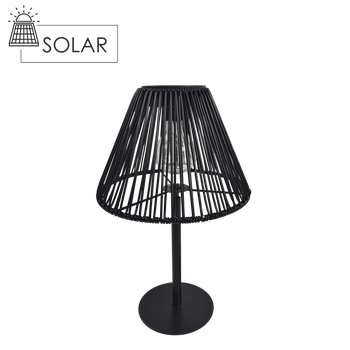 LAMPION SOLARNY - LAMPA - CZARNY 33 CM LED *5986