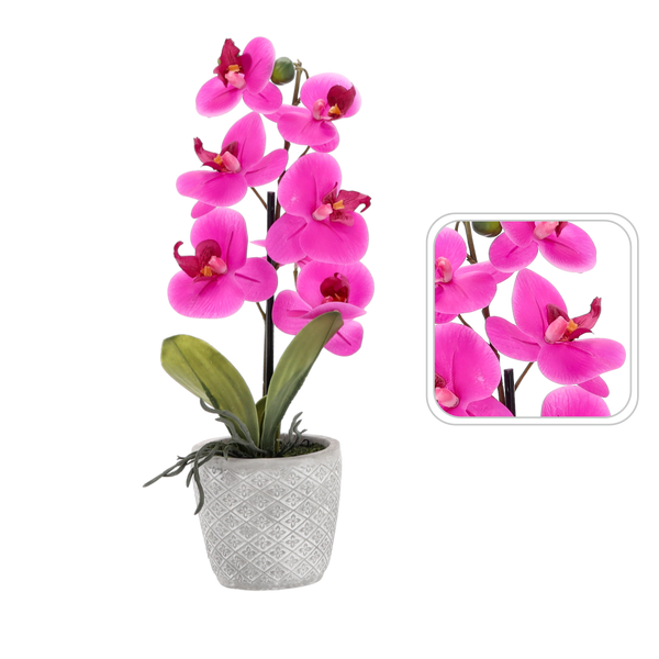 ARTIFICIAL FLOWER - PINK ORCHID 35 CM PACK= 4 PCS