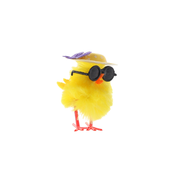 KPL. 5 VELIKONOČNÍCH OZDOBA - KURČATA VE BRÝLÍCH  12 x 3,5 x 5 CM *9304