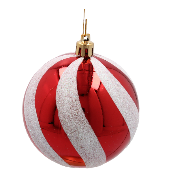 SET OF 24 CHRISTMAS BAUBLES RED, SILVER, GOLD