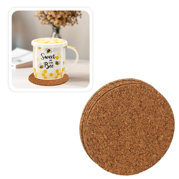 SET DE 6 SUBSTRATURI CIRCULARE DIN CORT DE 10 CM *6538