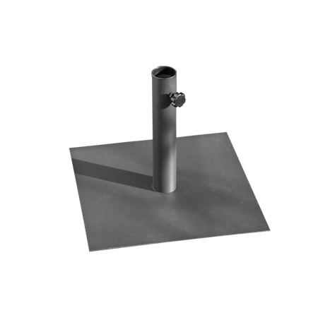 ZÁKLADŇA POD SLNEČNÍK 40 x 40 CM METALOVÁ ŠEDÁ*0834