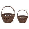 ZESTAW 2 KOSZYKÓW RATTANOWYCH Z UCHWYTEM – BRĄZOWY