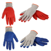 SET DE 10 PERECHI DE MĂNUȘI DE PROTECȚIE "VAMPIRKI" TRICOTATE ROȘII/ALBASTRE ACOPERITE CU LATEX *7017