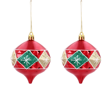 KPL. 2 DECORAȚIUNI DE BRAD BOMBĂ DECORATIVĂ *9434