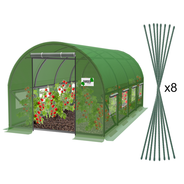 TUNEL FOLIOWY OGRODOWY 4 SEGMENTOWY ZIELONY  6 x 3 x 2 M