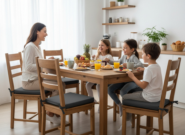 PODUSZKA NA KRZESŁO 40 x 40 x 5 CM JASNOSZARA