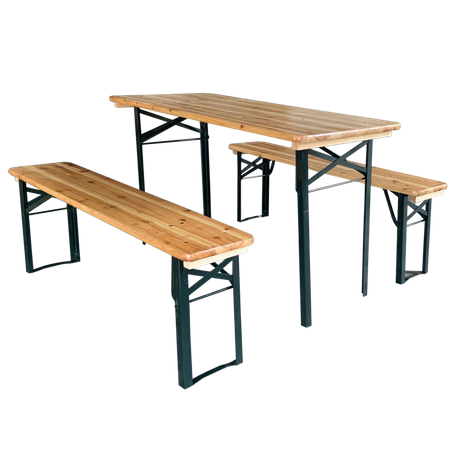 SET DE MASĂ - MASĂ 117 x 56 x 76 CM + 2 BANCURI 117 x 25 x 46 CM *0780