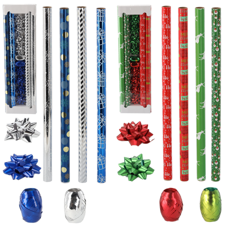 CHRISTMAS GIFT WRAPPING SET 200 x 70 CM MIX DESIGNS