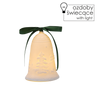 LED CERAMIC BELL WITH GREEN RIBBON