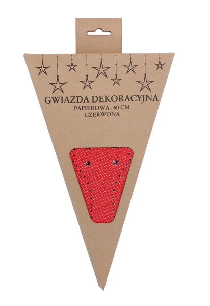 PAPER DECORATIVE STAR 60 CM RED