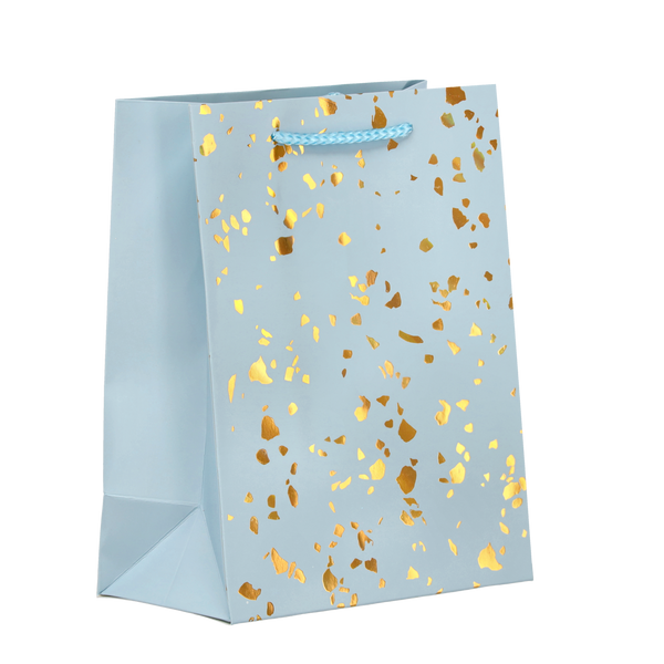 GIFT BAG "GOLD DOTS" 23 X 18 X 10 CM PACK=48PCS