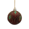 SET OF 8 CHRISTMAS BAUBLES RED 6 CM