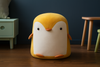 POUFF PENGUIN YELLOW 28 x 34 CM