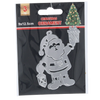 SET OF 3 CHRISTMAS TREE DECORATIONS - SILVER SANTA CLAUS 6 x 8 CM