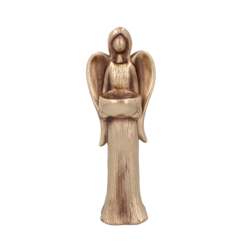 ÎNGERUL AURIT ÎN PIEDICĂ 11 x 11 x 32 CM ambalaj=2 buc *5500
