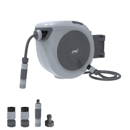 AUTOMATIC GARDEN HOSE REEL WITH HOSE - 35 M