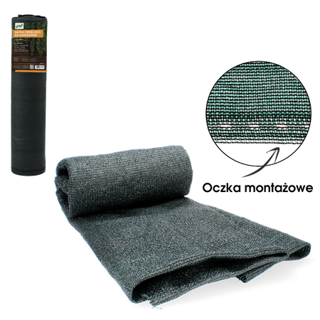 SHADING MESH FOR THE FENCE DARK GREEN 1,5 x 10 M 135g/m2 90% *5641