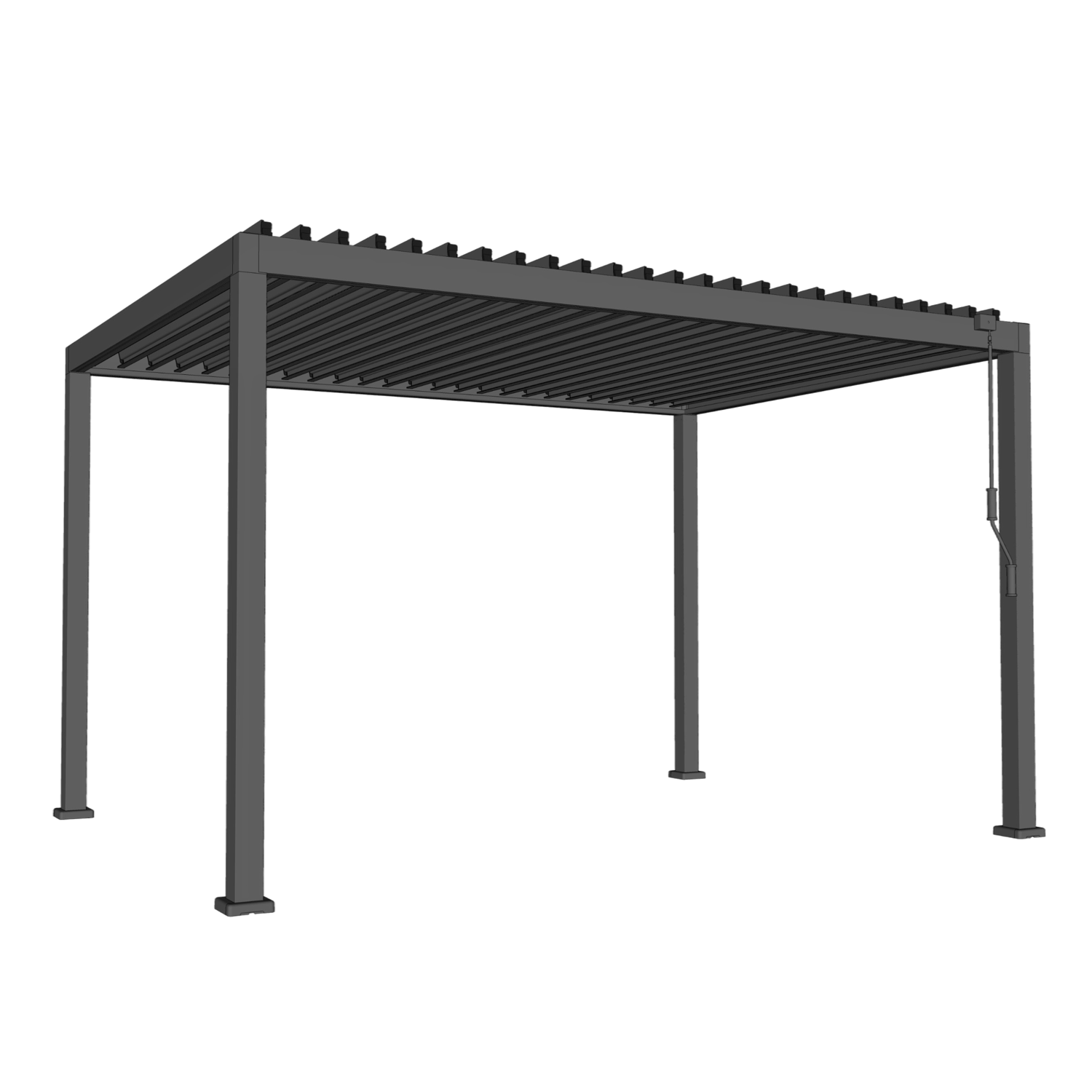 PERGOLA OGRODOWA ALUMINIOWA SZARA LED 3 x 3 x 2,5 M pol_pl_PERGOLA-OGRODOWA-ALUMINIOWA-SZARA-LED-3-x-3-x-2-5-M-8990_1