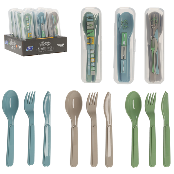 PLASTIC CUTLERY (SPOON + FORK + KNIFE)