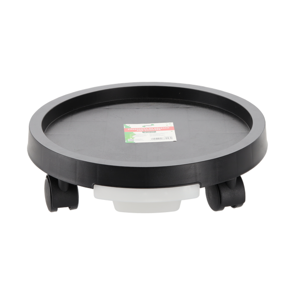 POT TROLLEY WITH DRAIN TRAY AND 4 NYLON WHEELS