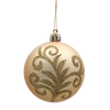 SET OF 6 CHRISTMAS BAUBLES GOLD 7 CM