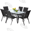 ZESTAW MEBLI OGRODOWYCH-STÓŁ 150 x 90 x 70 cm/NEO2286/ + 6 KRZESEŁ 54 x 72 x 96 cm/NEO3685 X 3/