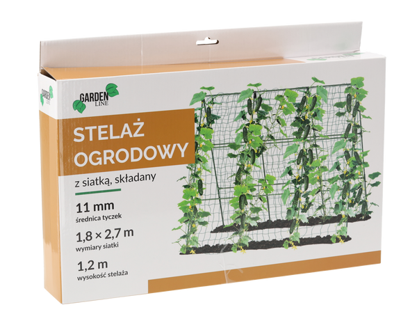 CADRU DE GRĂDINĂ 1,2 M DIAM.11 MM CU RETEA 1,8 x 2,7 M *5424