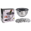 STAINLESS STEEL BOWL WITH VEGETABLE CUTTING ACCESSORIES 25 X14 CM