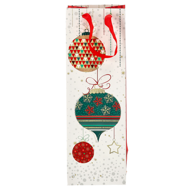 CHRISTMAS GIFT WINE BAG PINK 36 x 12 x 10 CM