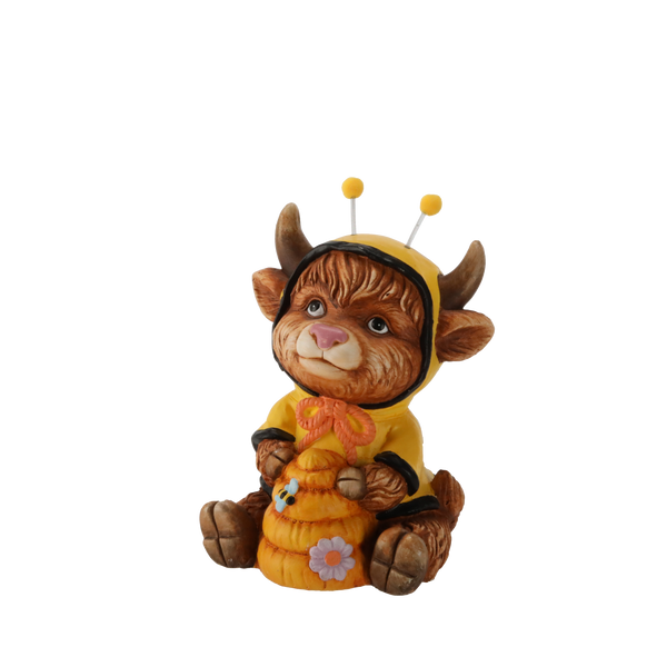 GARDEN FIGURINE – MOUNTAIN COW WITH BEEHIVE 22 X 20,6 X 30,5 CM